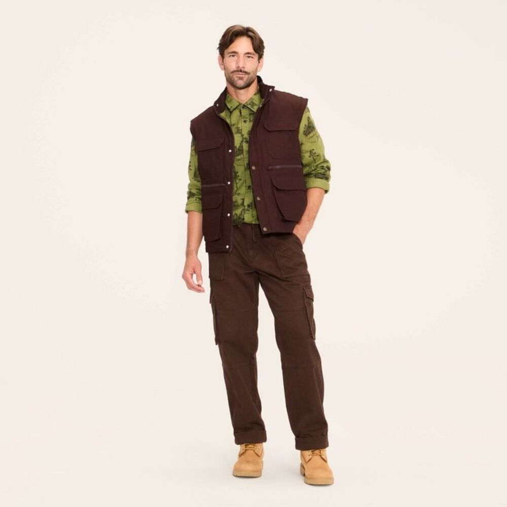 Men's Fisherman Vest - Woolrich Brown S